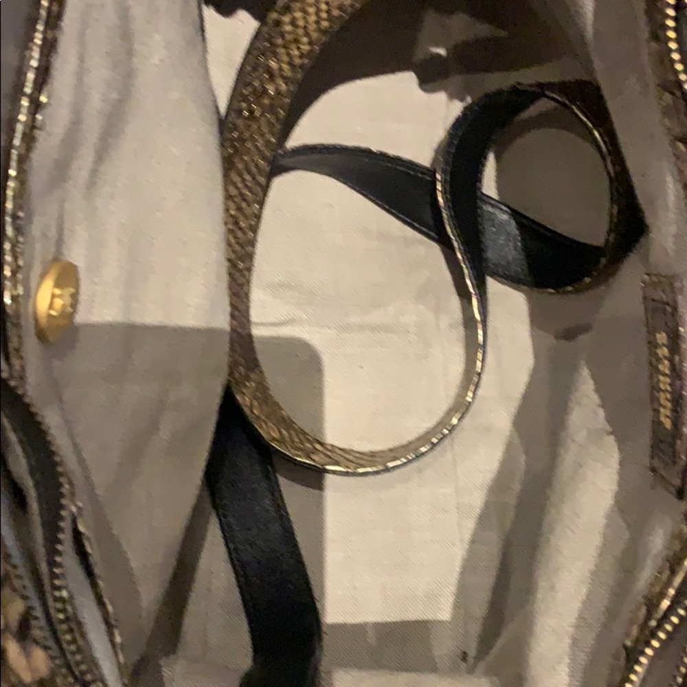 Lai Python Gold Bag Size 13.5 X 11 X 5 - image 3